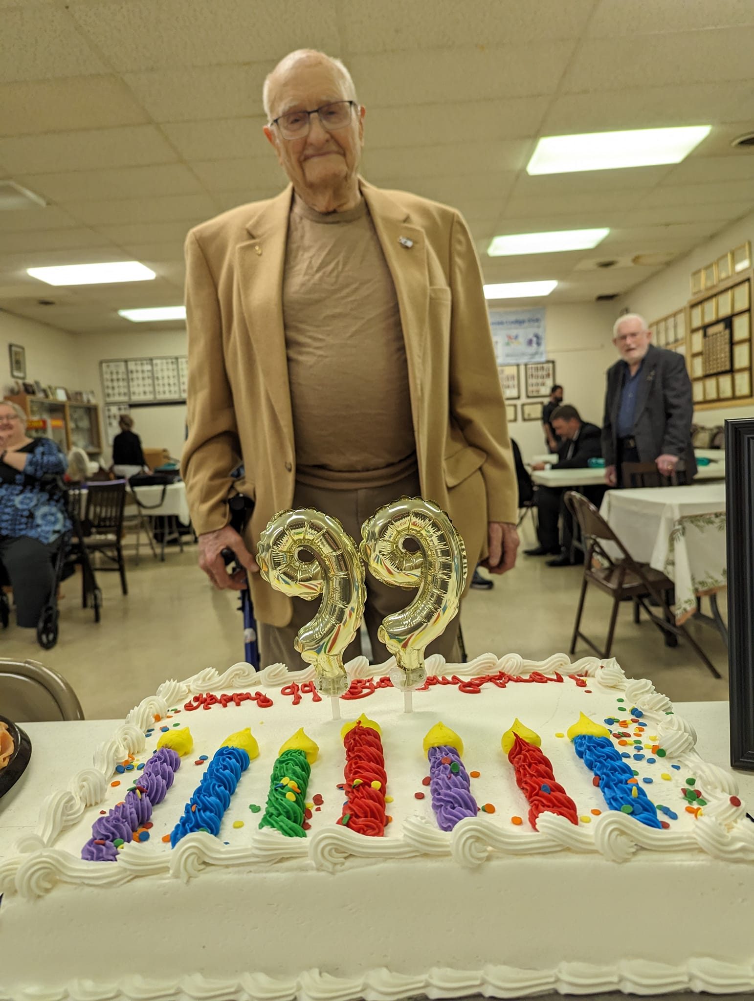 Ninety-ninth birthday cake honouring a longtime Valley Brother